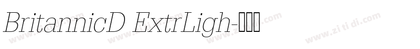 BritannicD ExtrLigh字体转换